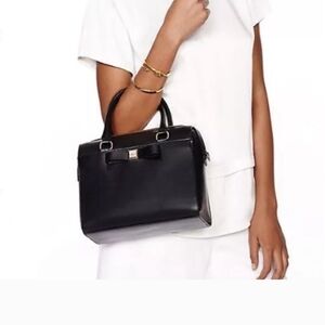 Kate Spade Elegant Black Handbag with Bow Accent